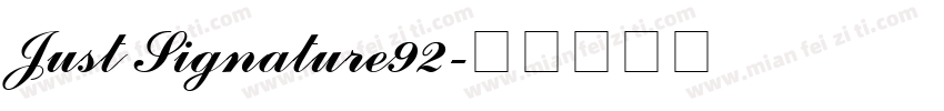 Just Signature92字体转换